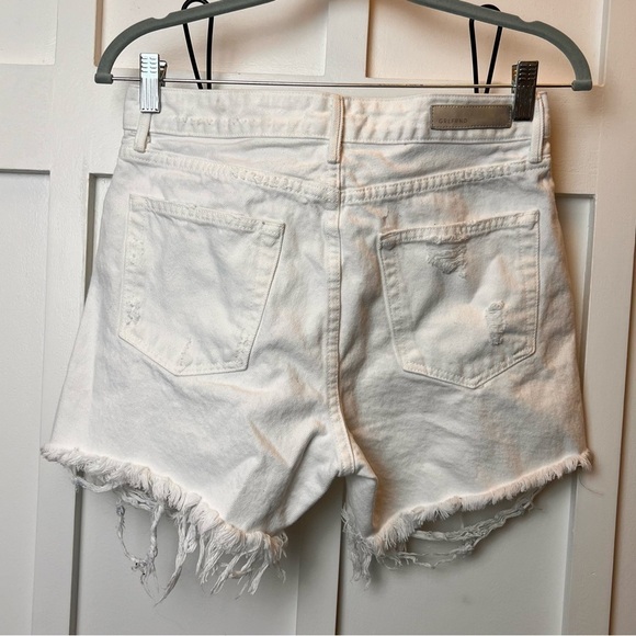 Grlfrnd Jean Short Womens 26 Jourdan White Ripped Distressed 90s Boho Girlfriend - Picture 4 of 13